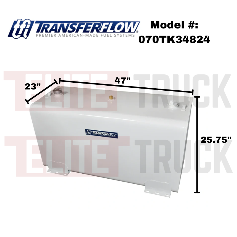 Transfer Flow 80 Gallon Diesel Refueling Transfer Tank White Powder Coat Model 070TK34824