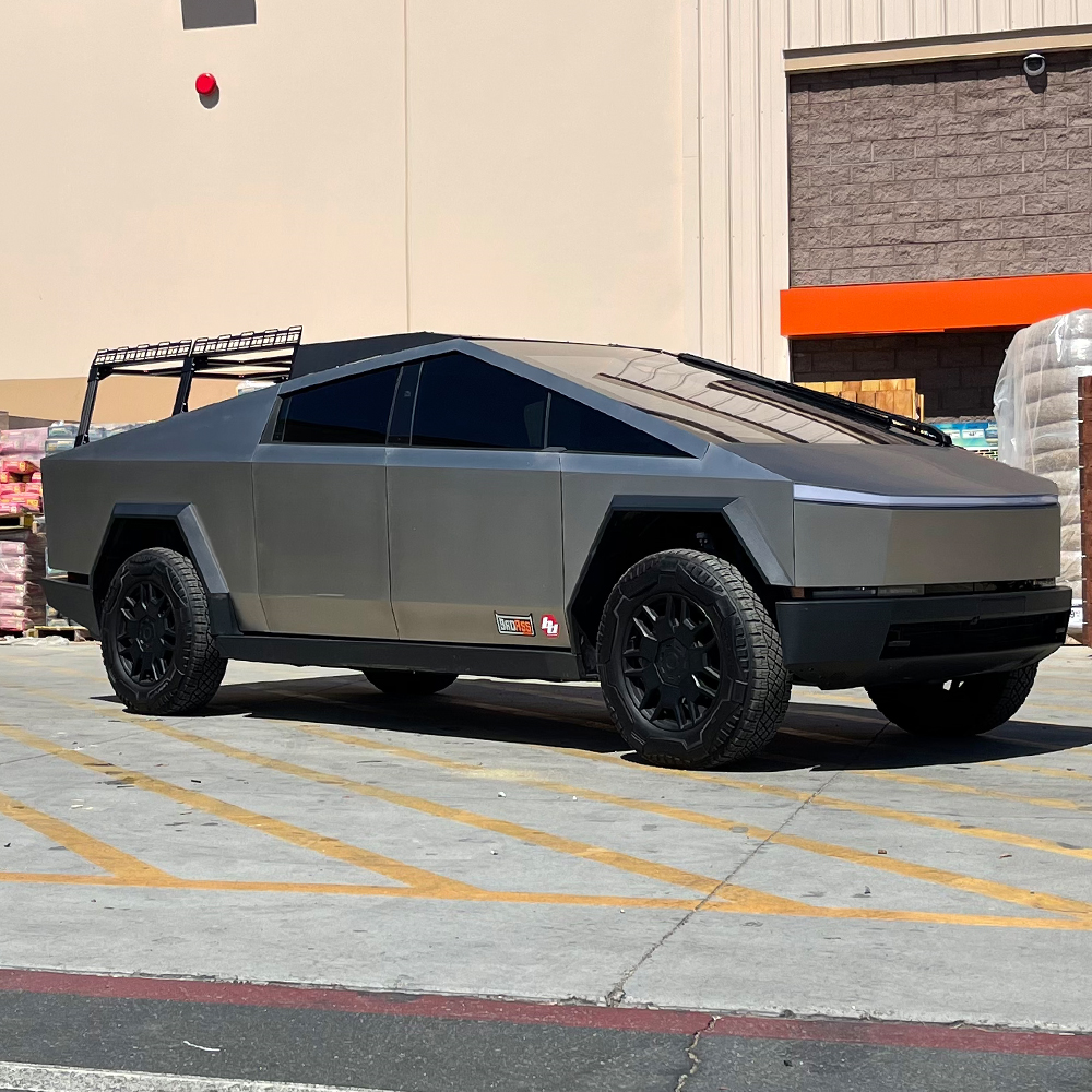 CYBERTRUCK Co TESLA Cybertruck 24+ CONTRACTOR Rack w/ Top Edges and front Panel - Matte Black