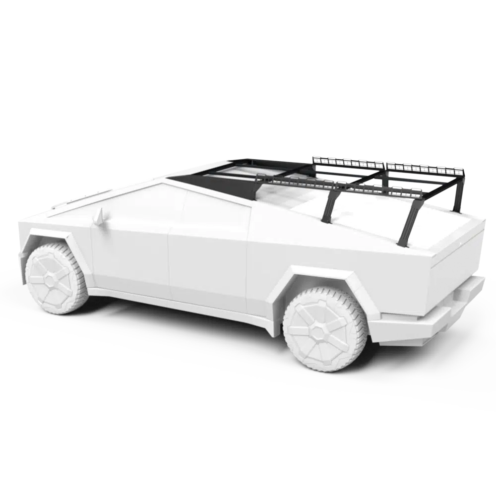 CYBERTRUCK Co TESLA Cybertruck 24+ CONTRACTOR Rack w/ Top Edges and front Panel - Matte Black