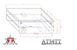 ATTA Tanks Aluminium Auxillary Tank Only 14" wide AT34TT-SB