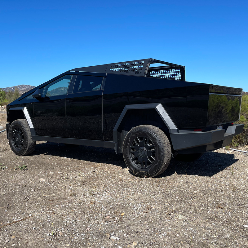CYBERTRUCK Co TESLA Cybertruck 24+ MOTO Rack - Stainless Steel & Aluminum Matte Black