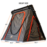 CYBERTRUCK Co x BA TENTS - PREASSEMBLED Rooftop Tent w/  Grey/Org Tent - 48x88" - Cybertruck Cap Fitment
